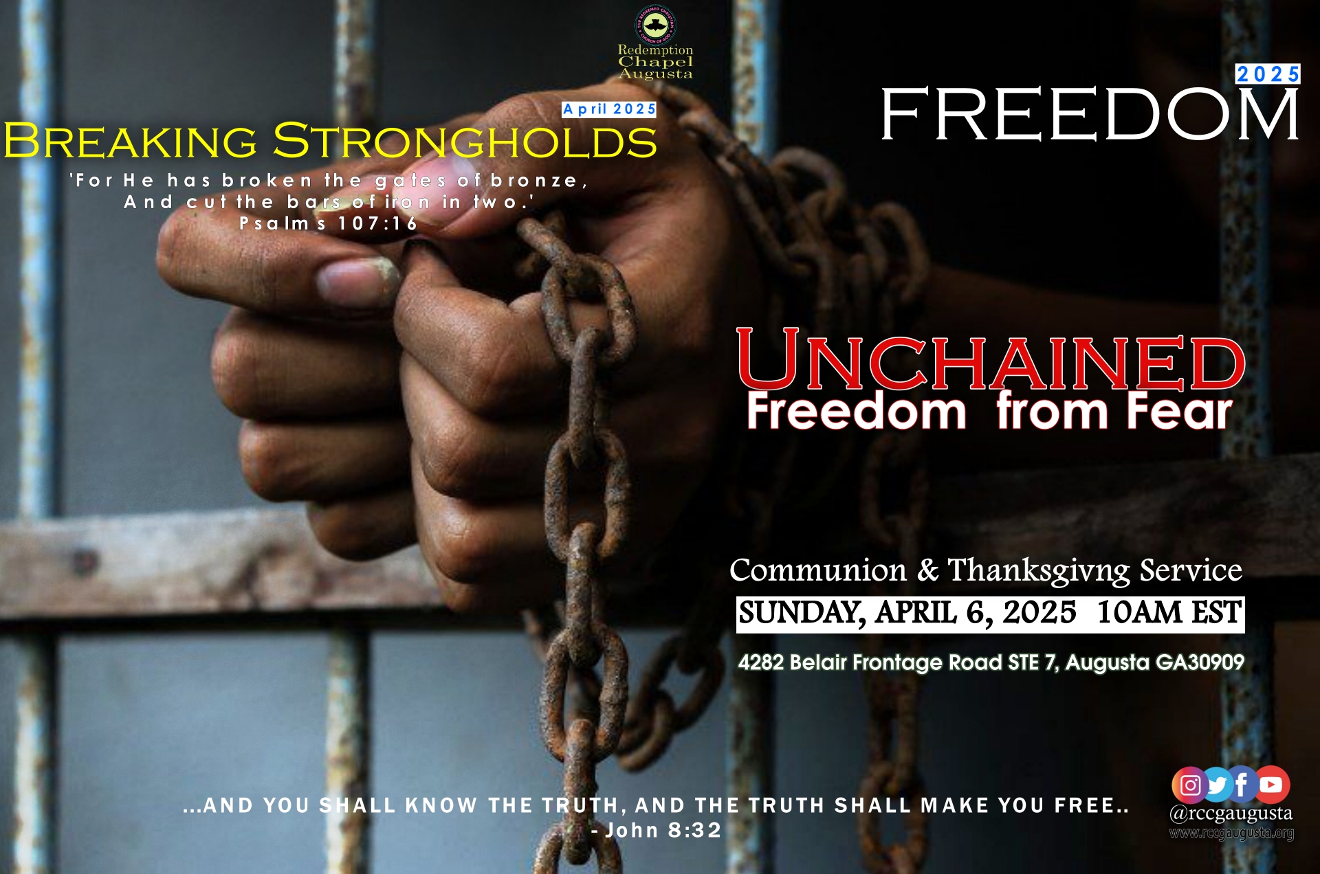 April 6, 2025 – Unchained: Freedom from Fear