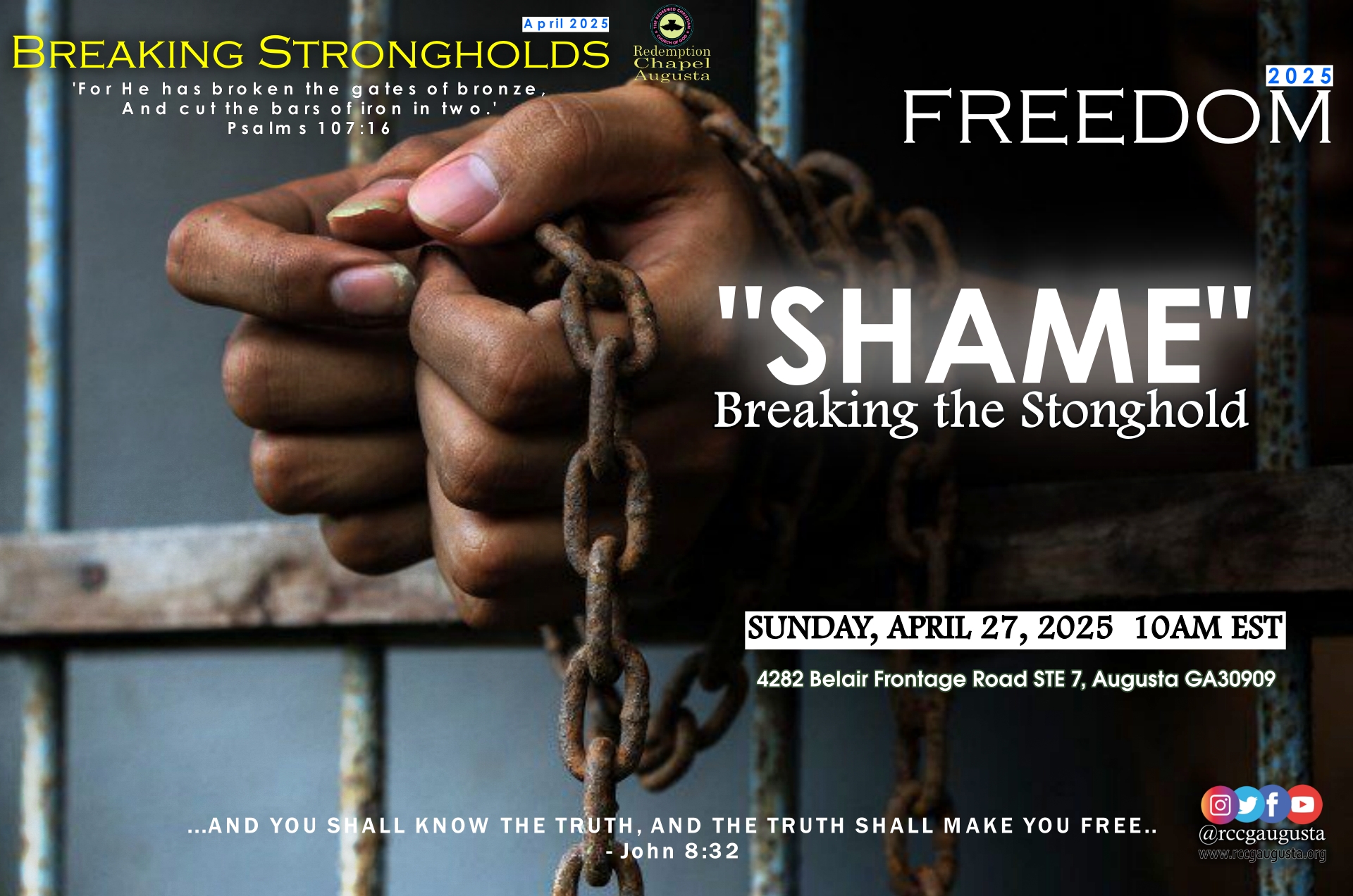 April 27 – Shame – Breaking the Strong Hold