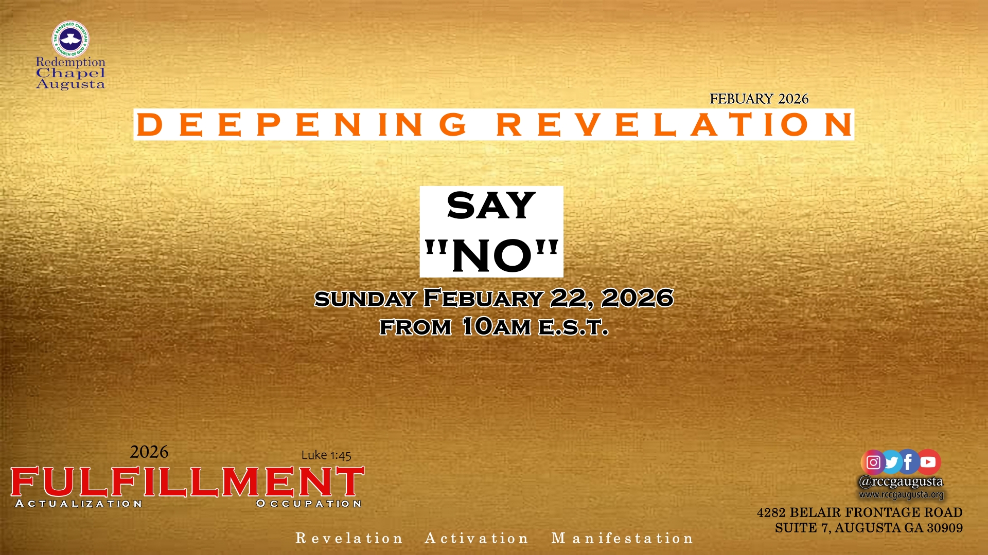 Feb 22: Say “NO!”