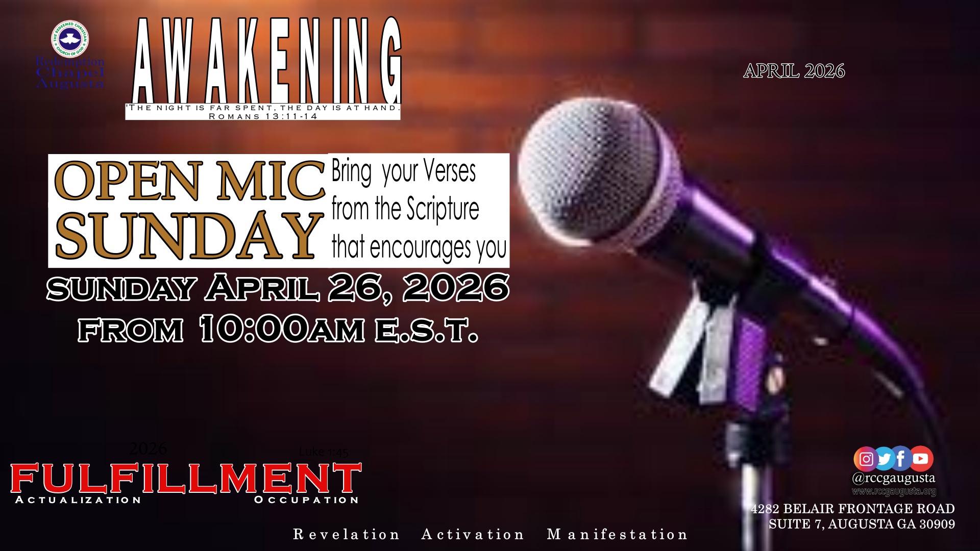 April 26 – OPEN MIC