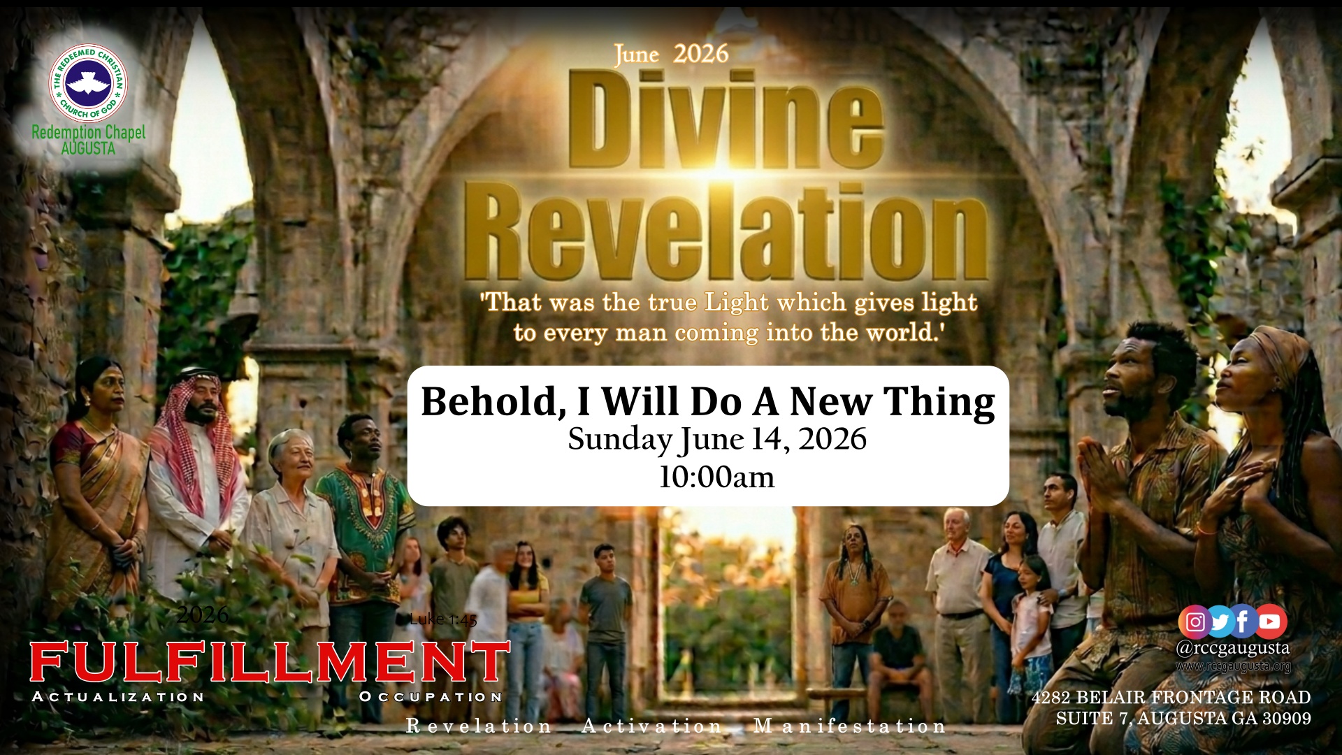 June 14 – Behold I will do a New Thing.