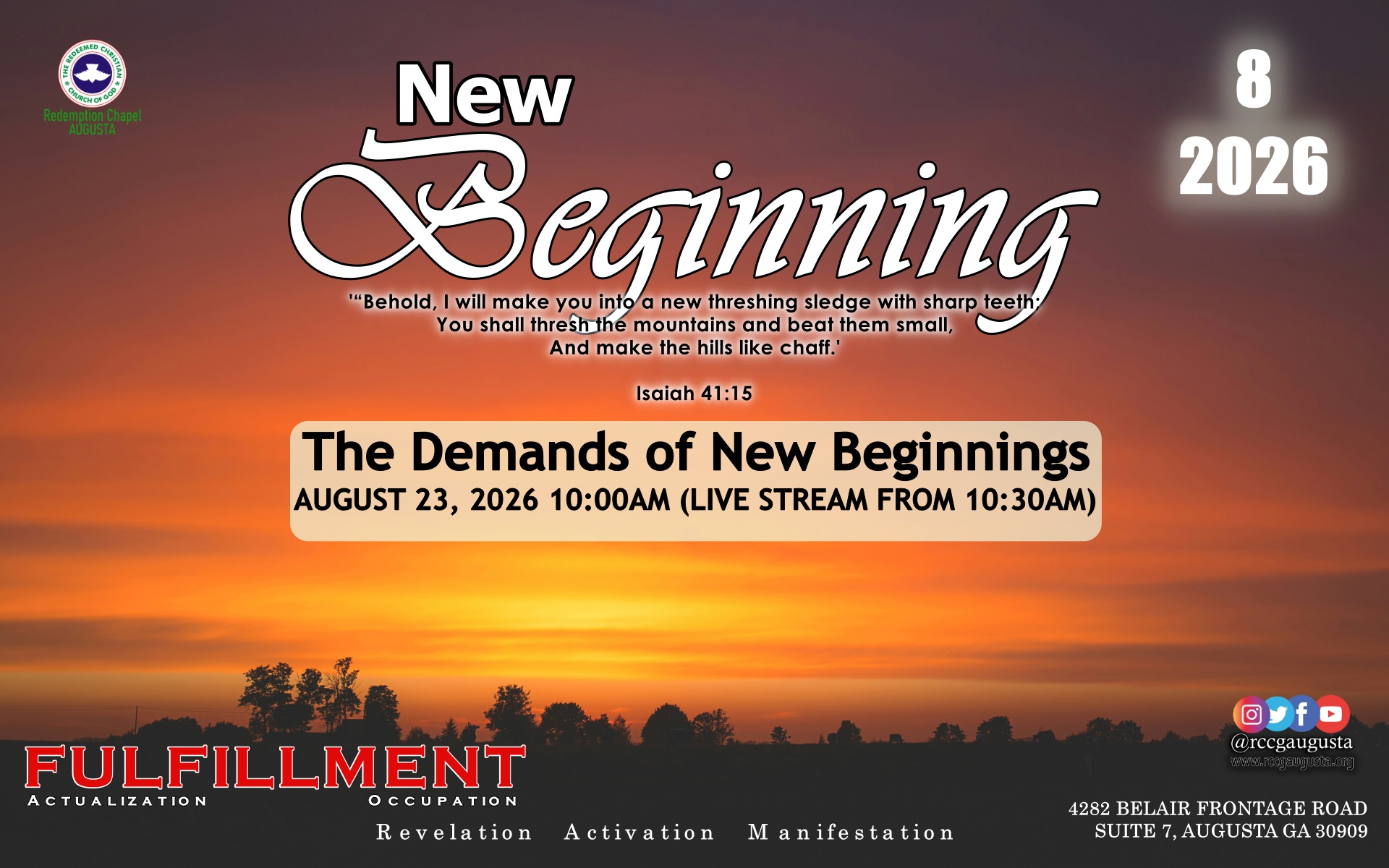 August 23 – The Demands of New Beginnings.
